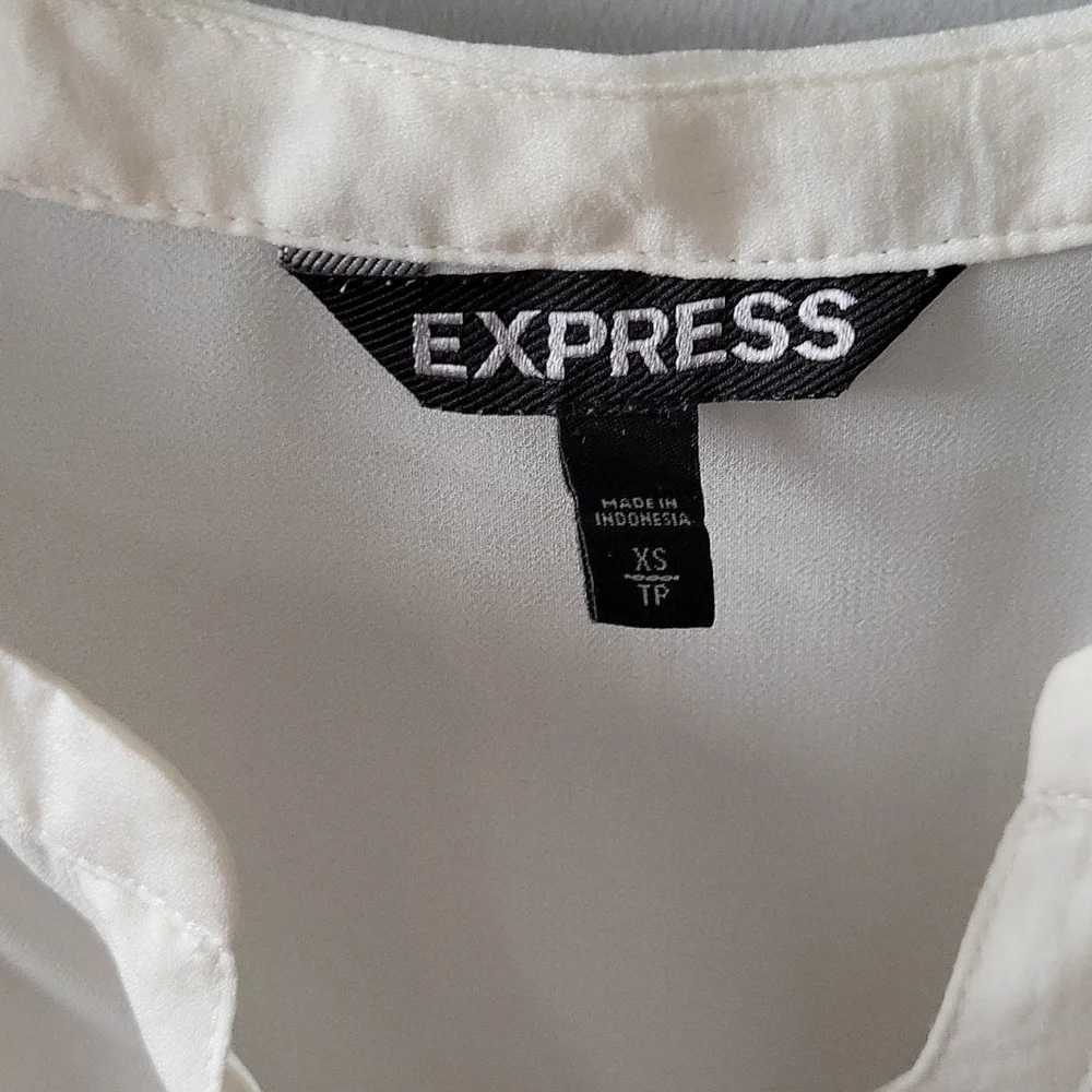 Cream white express sheer shirt - Picture 2 of 4